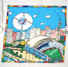 Vintage 90s Toronto Blue Jays T Shirt Mens Medium MLB Skydome Single Stitch Tee picture