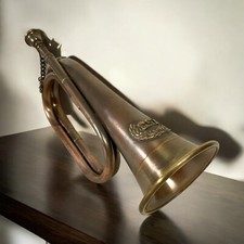 Copper Brass Military Bugle C.S.A Army picture
