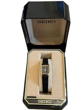 Rare MINT Vintage Seiko SXN130 Gold Tone Ladies Watch Boxed Full Set NOS 1991 picture