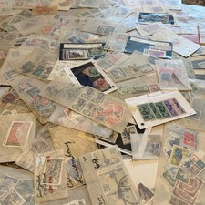MASSIVE WORLDWIDE STAMP COLLECTION GLASSINES MINT USED OVERPRINT VINTAGE ESTATE picture