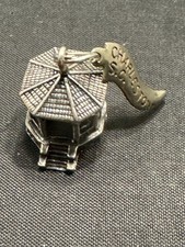F-163 Vintage Sterling Silver Charleston, SC White Point Garden Gazebo 3-D charm picture