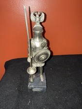 VINTAGE KNIGHT  MARBLE BASE SEC XIV FIGURINE WITH REMOVABLE HELMET DOUBLE EAGLE picture