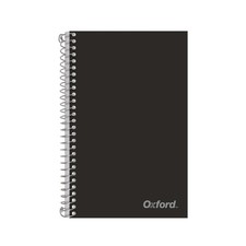 Oxford Poly Spiral Notebook, 2-Subject for School, College (Pack of 1), Black picture
