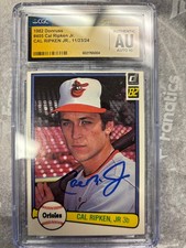 Cal Ripken Jr. RC ROOKIE CARD Autographed 1982 Donruss #405 CGC Fanatics AUTO 10 picture