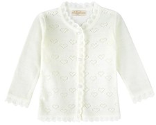 Lilax Baby Girls' Little Hearts Knit Cardigan Sweater 3-12 Months picture
