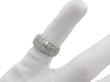 JB Star Platinum & Pave 3.84ct Marquise & Trapezoid G/H Vs Diamonds Ring Size 6 picture