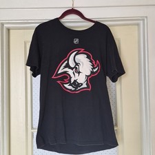 Fanatics Buffalo Sabres Alex Tuch Shirt Mens Medium Black Goathead Logo NHL 89 picture