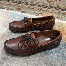 Sebago Men's Docksides Schooner Shoes, Size 12 M, Brown - Great Condition picture