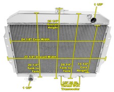 1958-1974 American All Aluminum 3 Row Core KR Champion Radiator picture