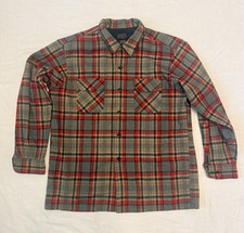 Pendleton Original Shirt Mens XL Color  grey base with red, yellow, and black picture