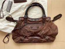 Balenciaga City Brown Leather Handbag Auth picture