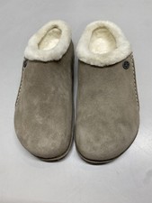 Birkenstock Unisex Zermatt Shearling Lined Suede Clogs Size L 11, M 9 Taupe picture