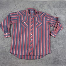 Wrangler Pearl Snap Shirt Mens 18-36 TALL X Long Tails Long Sleeve picture