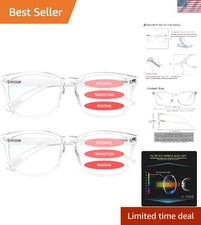 Lightweight Progressive Multifocal Glasses with Blue Light Filter - Casual Frame picture