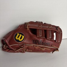 Wilson A2640 Brown Leather Baseball Glove Shawon Dunston right Handed Throw 11