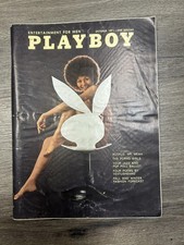 PLAYBOY MAGAZINE OCTOBER 1971 CLAIRE RAMBEAU, FIRST BLACK ISSU, VERY GOOD picture