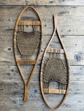 Vintage Snowshoes Wall Hangers Unique 34” Long picture