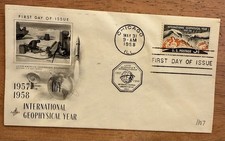 1958 International Geophysical Year IGY Sc 1107 FDC with ArtCraft cachet picture