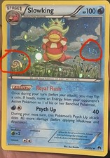 2 HD GALAXY SWIRL 🌀 Slowking 21/122 BREAKpoint Promo Cosmos Holo BLEED ERROR✨ picture