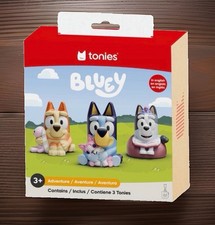Tonies Bluey Figurine 3-pack Set Toniebox Audio Play Characters. Rare Find. NIB picture
