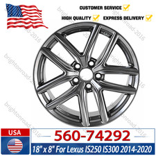 New 18” Replacement Wheel for 2014-2020 Lexus IS F Sport 74292 Dark Hyper Silver picture