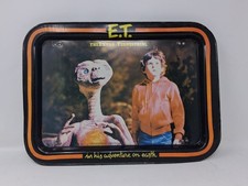 VINTAGE E.T. THE EXTRA-TERRESTRIAL MOVIE TV METAL TRAY 1982 picture