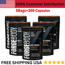 5packs FORGEBODY Beef Organ Complex 60 Capsules Grass Fed Beef Organ Supplement picture
