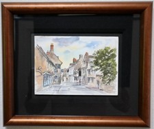 “Dollar Street, Cirencester” framed original watercolor by artist Martin Goode picture