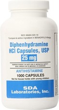 Generic Benadryl Pharbest Antihistamine Diphenhydramine 25mg Caps 1000ct USA  picture