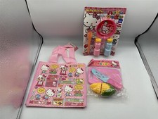 VINTAGE SANRIO HELLO KITTY BUBBLES / MINI TOTE BAG / CORN KNIFE SET LOT JAPAN picture
