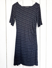 NWT LOFT Women's Geometric Shirred Size-Ruched Dress Size M Casual Preppy picture