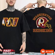 NEW Washington Redskins Forever Helmet Football 2Sided T-Shirt picture