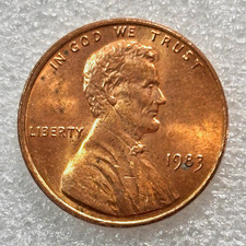 1983 P Lincoln Memorial Penny Small | Multiple Reverse Die Cracks Error | RD picture