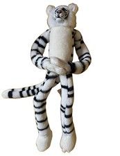 Rare K&M/Wild Republic vintage hanging white tiger plush with a hard face picture