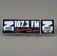 Vtg 80s Cleveland Z Rock 107.3 FM Heavy Metal Radio Bumper Sticker Hair Band picture