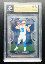 2020 PANINI PRIZM JUSTIN HERBERT ROOKIE RC BGS 9.5 GEM-MINT 💎 #325 CHARGERS📈 picture