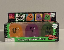 Brand New Sealed NeeDoh Baby Boos 3-Pack - Glow-In-The-Dark Halloween Ghost picture