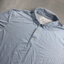 Vineyard Vines Palmero Polo Mens XXL Blue Fish Print OTG Performance Shirt picture