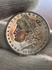 BU Semi-Key Date 1885-S Morgan Silver Dollar - Unique Toning (VIDEO) [001284-13] picture