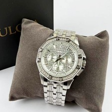 New w/box Bulova Octava Men's Quartz Watch White Dial Stainless Steel 96C134 picture