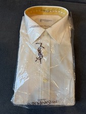 Rare New Vintage 70s-80s YSL Yves Saint Laurent White Dress Shirt 16 34-35 picture