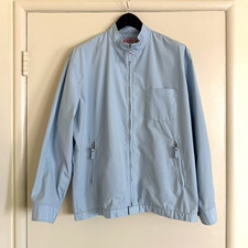 Vintage Stussy International Men's Full Zip Stand-Up Collar Canvas Jacket Blue L picture