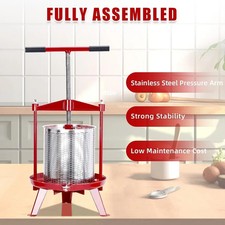 Garvee Manual Fruit Wine Press 3.69 Gal, Stainless Steel Fruit and Wine Press w picture