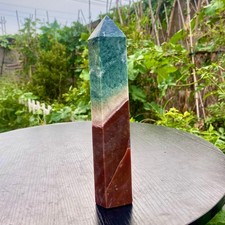 1.7LB  Natural Ocean Jade Crystal Polishing Column picture