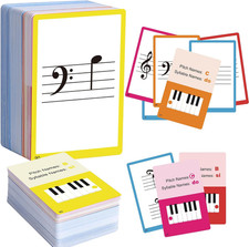 Music Flash Cards, 104 Piano Flash Cards - Basic Music Symbols,Staff Notation, P picture