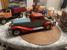 Louis Marx Vintage Pressed Steel Coupe Toy Car. Battery Operated. Works RARE  picture