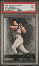 1996 METAL UNIVERSE PLATINUM EDITION JEFF BAGWELL PSA 9 MINT picture