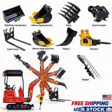 0.8 - 2 Ton Mini Excavator Attachments 25mm Pin, Bucket Auger Breaker Ripper etc picture