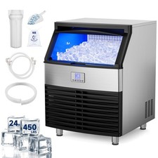 450Lbs/24H Commercial Ice Maker Under Counter Ice Machine, 220LBS Storage Bin picture