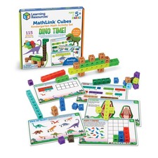 Learning Resources MathLink Cubes Activity Set: Dino Time picture